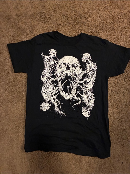 Affliction Other - Affliction Black Tee with White Skeleton Skull Graphic